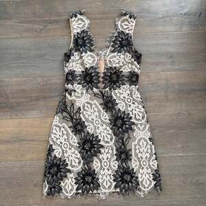 BCBGMaxAzria Lynne Layered Lace Dress Size 4